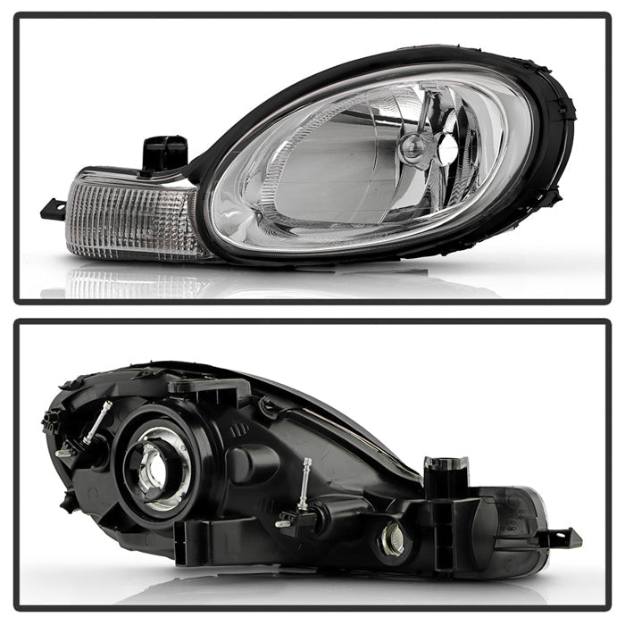 SPYDER 00-02 Dodge Neon  OEM Style Headlights w/ Signal Lights - Set - Chrome (HD-JH-DN00-C) 9054723