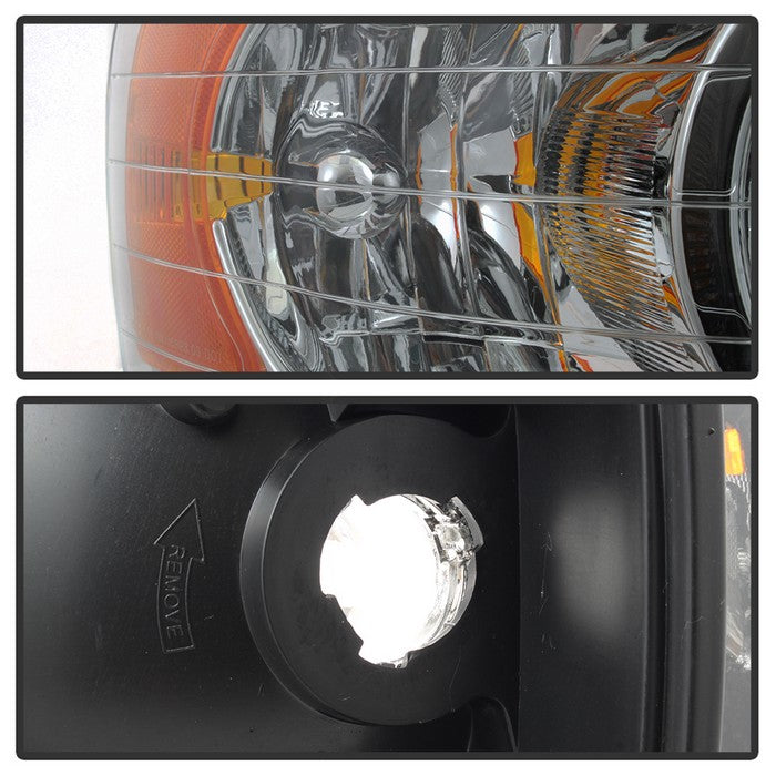 SPYDER Xtune Dodge Ram 1500 02-05 Amber Crystal Headlights Chrome HD-JH-DR02-AM-C 5064486