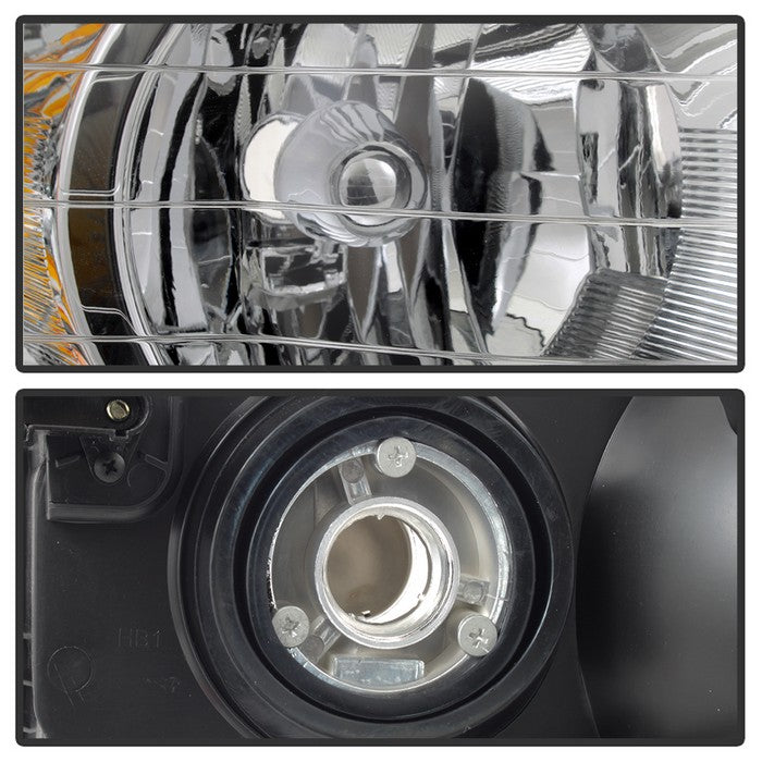 SPYDER Xtune Dodge Ram 1500 02-05 Amber Crystal Headlights Chrome HD-JH-DR02-AM-C 5064486