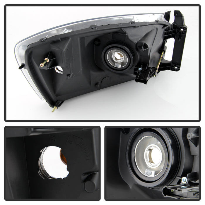 SPYDER Xtune Dodge Ram 1500 06-08 / Ram 2500/3500 06-09 Amber Crystal Headlights Chrome HD-JH-DR06-AM-C 9022913