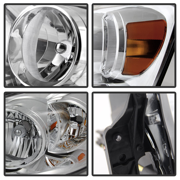 SPYDER Xtune Dodge Ram 1500 06-08 / Ram 2500/3500 06-09 Amber Crystal Headlights Chrome HD-JH-DR06-AM-C 9022913