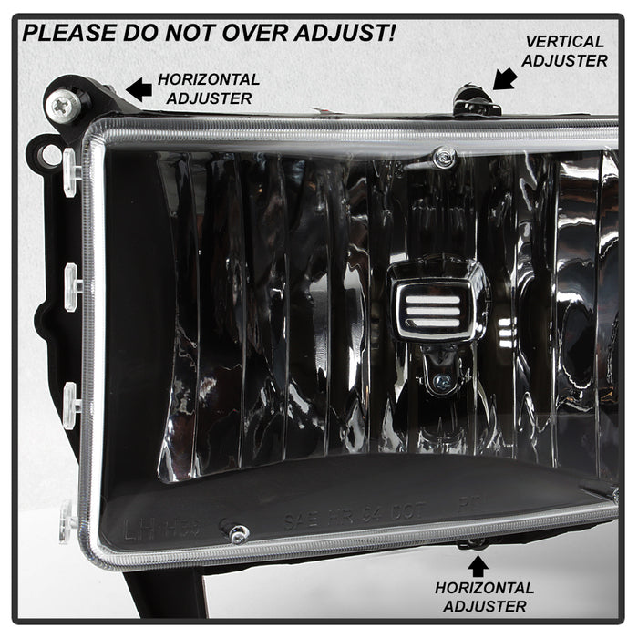 SPYDER xTune Dodge Ram 1500 94-01 OEM Style Headlights w/ Corner Lamps - Black OEM HD-JH-DR94-SET-BK 9040061