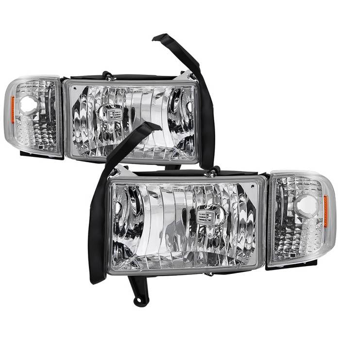 SPYDER xTune Dodge Ram 1500 94-01 Headlight w/ Corner Lamps - OEM HD-JH-DR94-SET-C 9040078