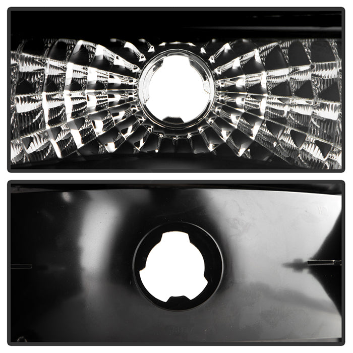 SPYDER Xtune Ford F150/Bronco 92-96 Headlights w/Corner Bumper 6pcs Amber- Black HD-JH-FB92-SET-AM-BK 5073136
