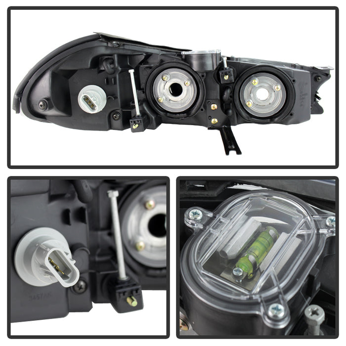 SPYDER Xtune Ford Contour 98-00 Crystal Headlights Chrome HD-JH-FCON98-C 9025396