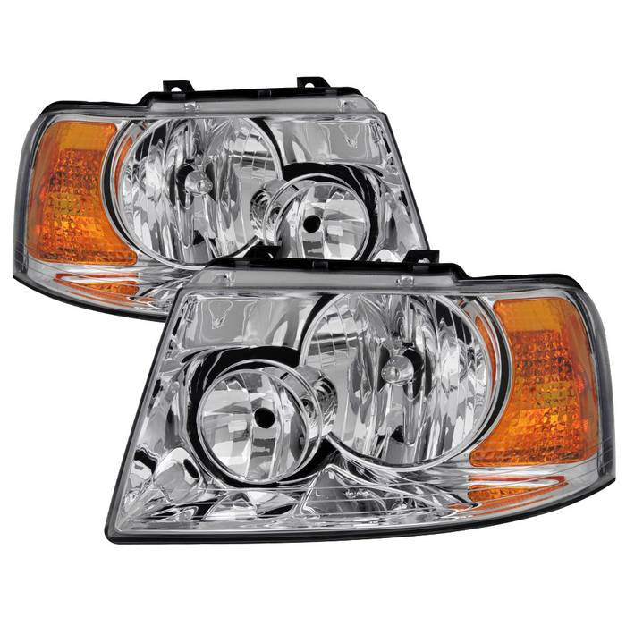 SPYDER xTune 03-06 Ford Expedition OEM Style Headlights - Chrome (HD-JH-FE03-AM-C) 9037214