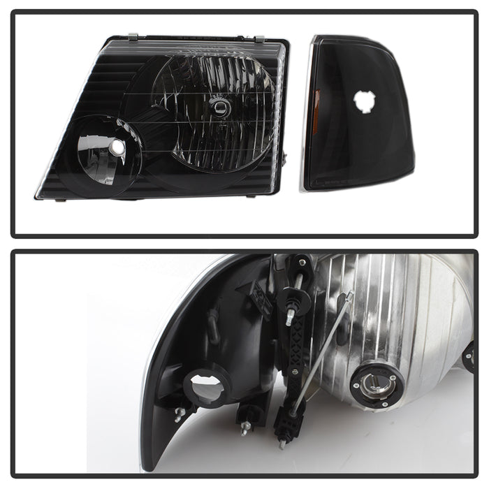 SPYDER xTune Ford Explorer 02-05 4DR (Non Sport/Sport Trac) OE Style Headlights - Black HD-JH-FEXP02-SET-BK 9037221