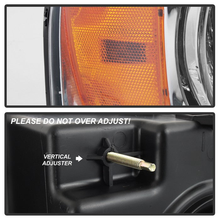 SPYDER Xtune Ford F150 04-08 Amber Crystal Headlights Chrome HD-JH-FF15004-AM-C 5069825