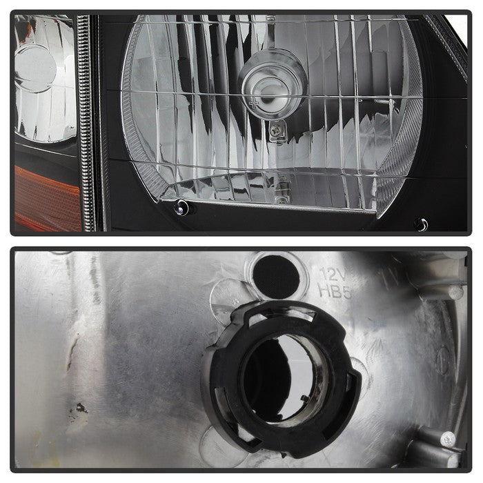 SPYDER xTune 97-03 Ford F-150 4pc OEM Style Headlights w/Corner - Black (HD-JH-FF15097-L-SET-BK) 9042638