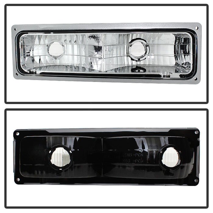 SPYDER Xtune GMC Yukon 94-99 Headlights w/ Corner & Parking Lights 8pcs Sets -Chrome HD-JH-GCK94-AM-C-SET 9034435