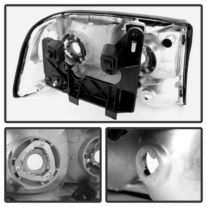 SPYDER Xtune Oldsmobile Bravada 98-01 Crystal Headlights Chrome HD-JH-GS1598-AM-C 9025488
