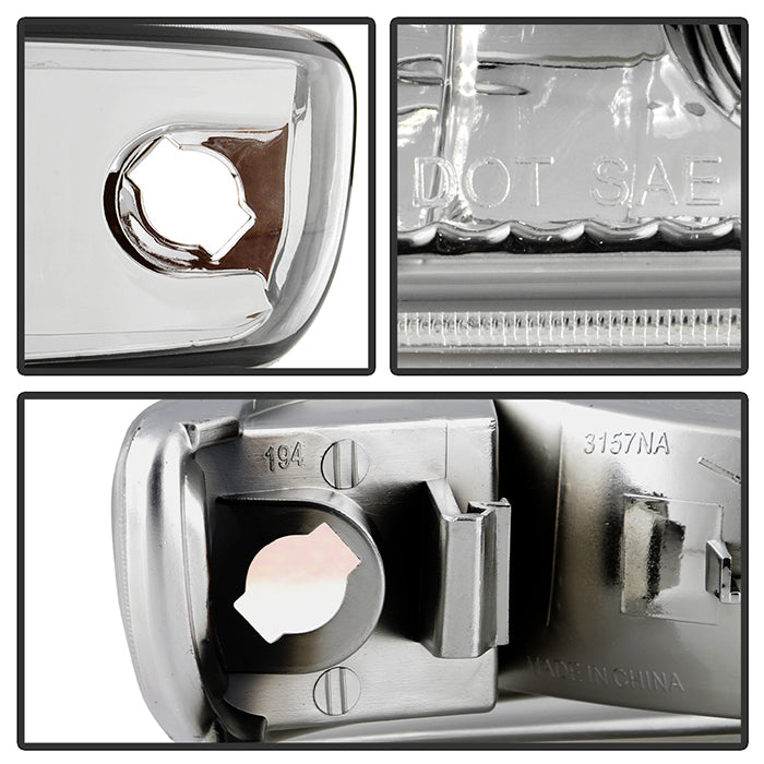 SPYDER xTune GMC Sierra 99-06 /Yukon 00-06 Crystal Headlights & Bumper Lights - Chrome HD-JH-GS99-AM-SET-C 9037481