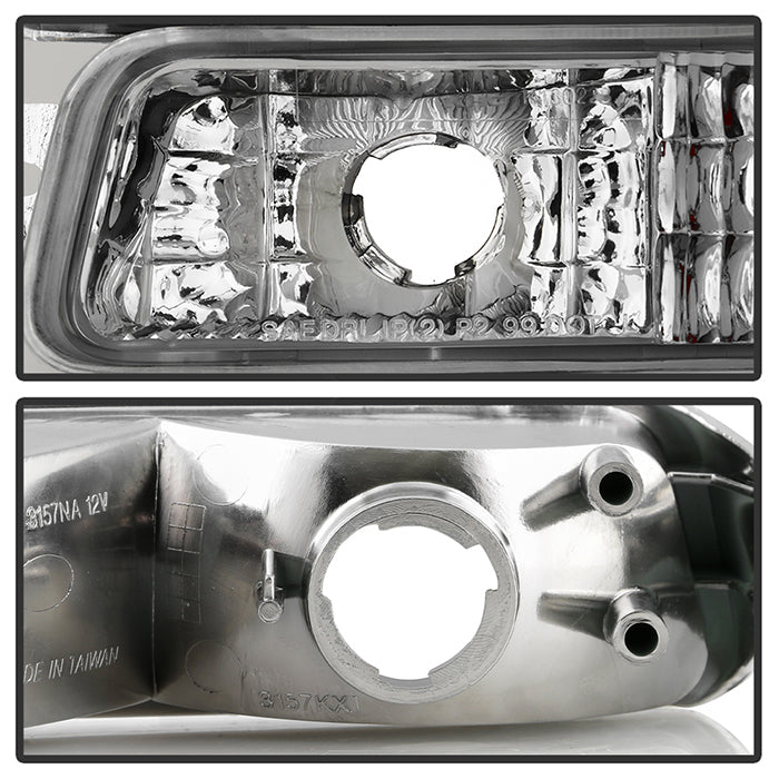 SPYDER Xtune GMC Sierra 99-06 Headlights & Amber Bumper Lights Chrome HD-JH-GS99-SET-OEAM-C 9027345
