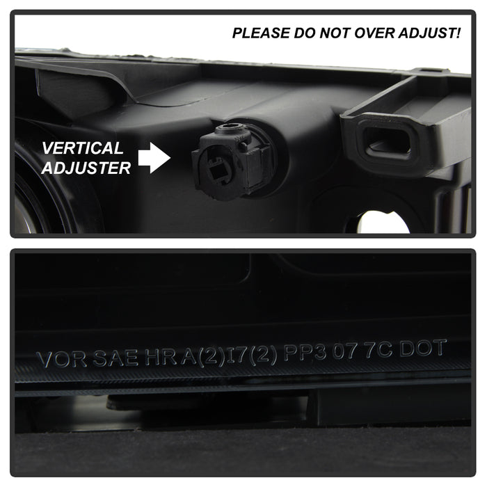 SPYDER xTune GMC Sierra 07-13 Headlights with Daytime LED Running Light - Black HD-JH-GSIE07-LED-BK 9037429