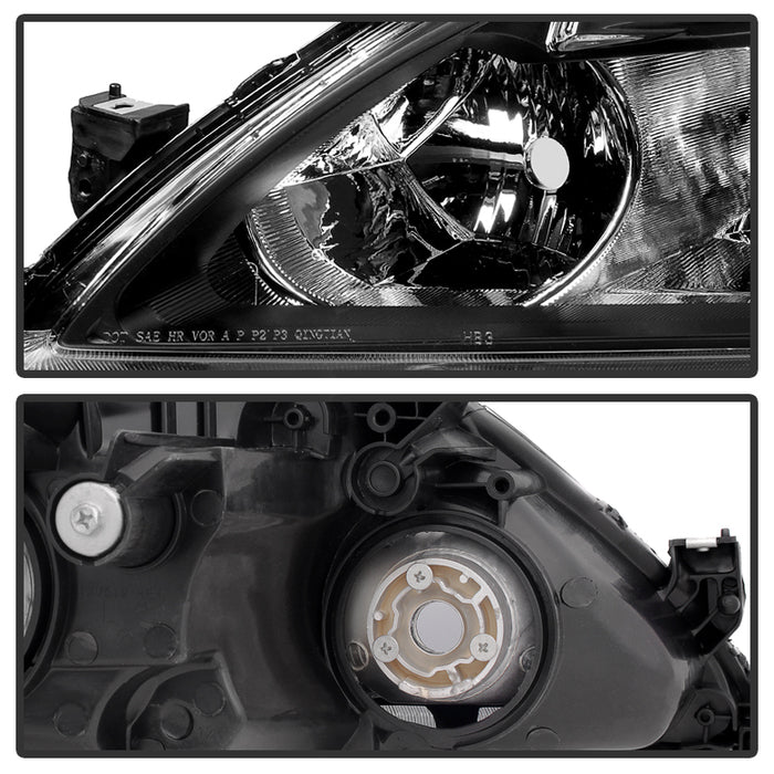 SPYDER Xtune Honda Accord 03-07 Amber Crystal Headlights Black HD-JH-HA03-AM-BK 5014351