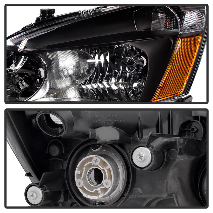 SPYDER Xtune Honda Accord 03-07 Amber Crystal Headlights Black HD-JH-HA03-AM-BK 5014351