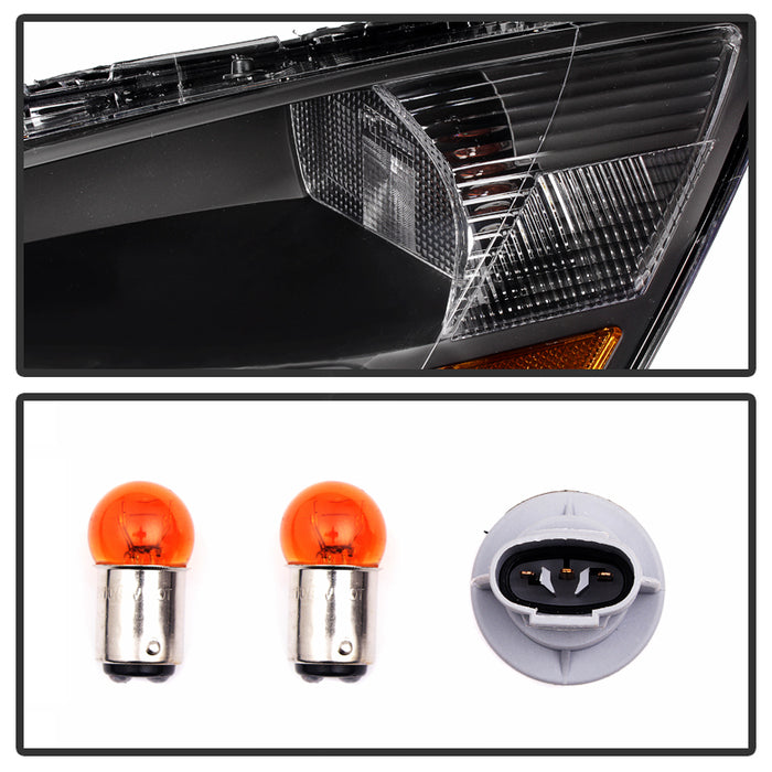 SPYDER Xtune Honda Accord 03-07 Amber Crystal Headlights Black HD-JH-HA03-AM-BK 5014351