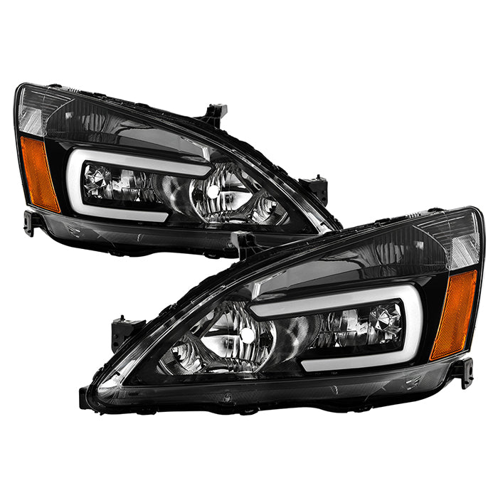 xTune Honda Accord 03-07 2/4Dr LED DRL Crystal Headlights - OE Black HD-JH-HA03-LED-BK 9949425