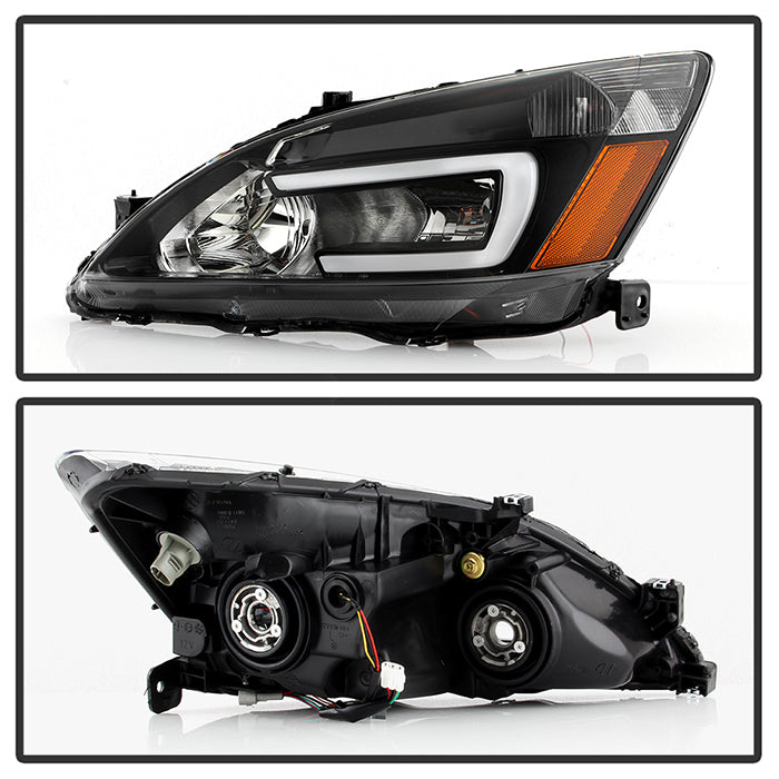 xTune Honda Accord 03-07 2/4Dr LED DRL Crystal Headlights - OE Black HD-JH-HA03-LED-BK 9949425