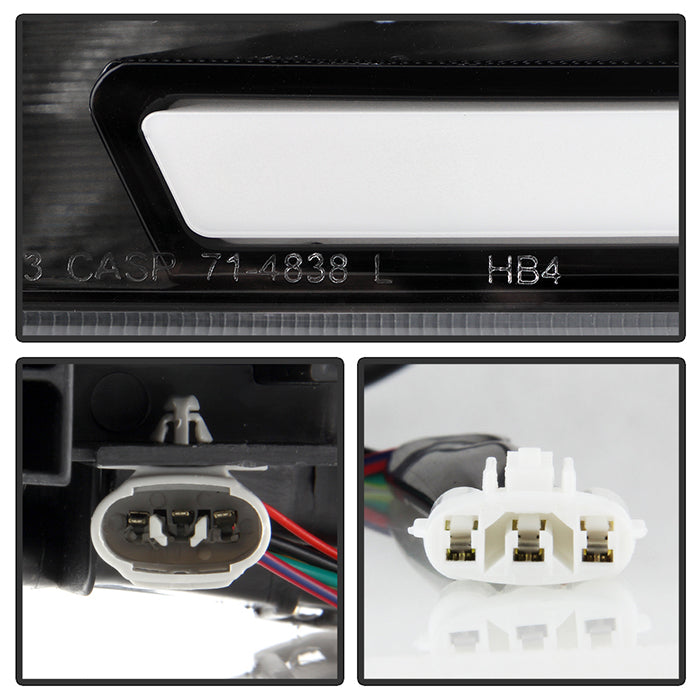 xTune Honda Accord 03-07 2/4Dr LED DRL Crystal Headlights - OE Black HD-JH-HA03-LED-BK 9949425