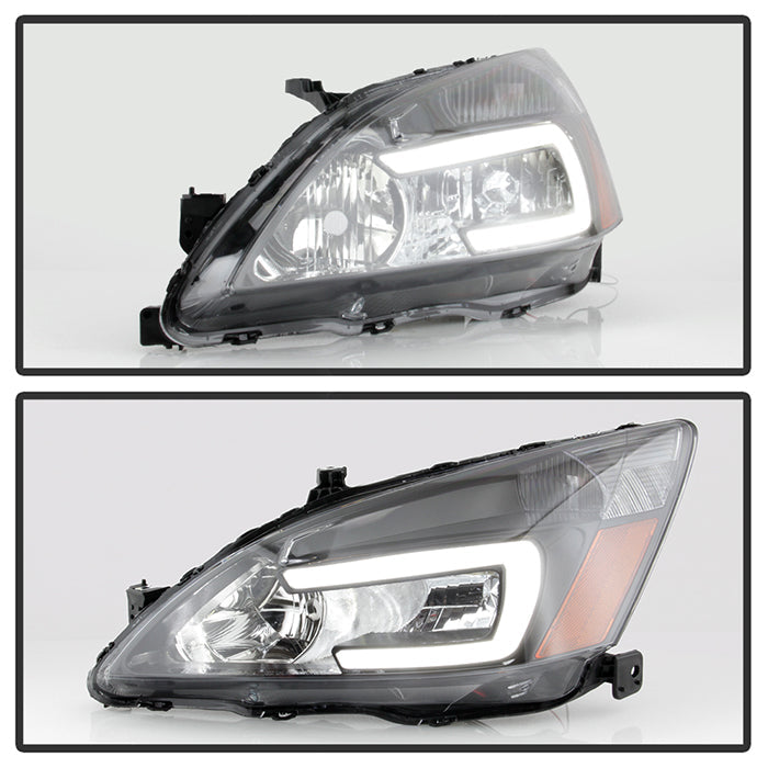 xTune Honda Accord 03-07 2/4Dr LED DRL Crystal Headlights - OE Black HD-JH-HA03-LED-BK 9949425