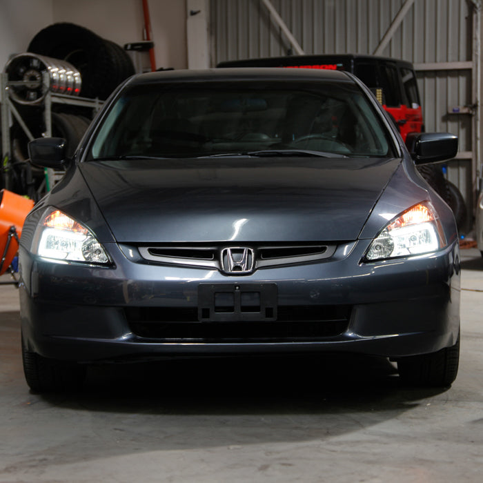 xTune Honda Accord 03-07 2/4Dr LED DRL Crystal Headlights - OE Black HD-JH-HA03-LED-BK 9949425