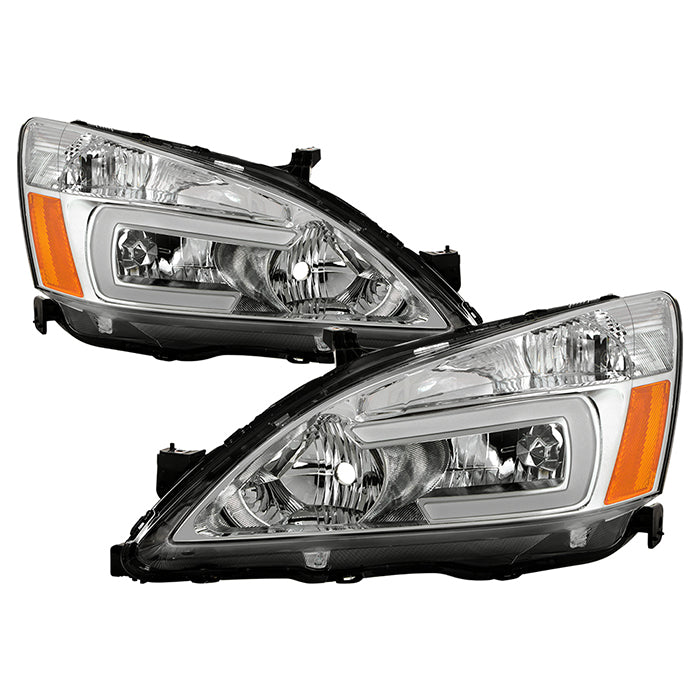 xTune Honda Accord 03-07 2/4Dr LED DRL Crystal Headlights - OE Chrome HD-JH-HA03-LED-C 9949418
