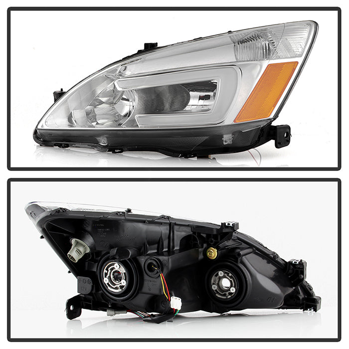 xTune Honda Accord 03-07 2/4Dr LED DRL Crystal Headlights - OE Chrome HD-JH-HA03-LED-C 9949418