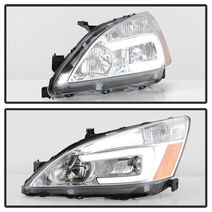 xTune Honda Accord 03-07 2/4Dr LED DRL Crystal Headlights - OE Chrome HD-JH-HA03-LED-C 9949418