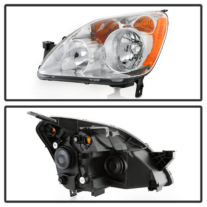SPYDER xTune 05-06 Honda CR-V Halogen OE Headlight - Chrome (HD-JH-HCRV05-AM-C) 9945557