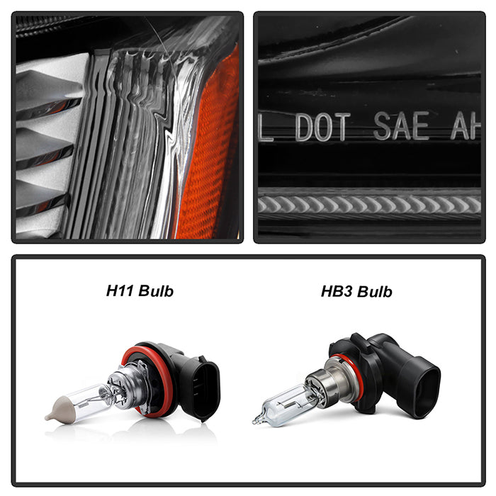 SPYDER xTune Honda CRV Driver Side Halogen w/ LED DRL Headlight - OEM Left (HD-JH-HCRV17-OE-L) 9950261