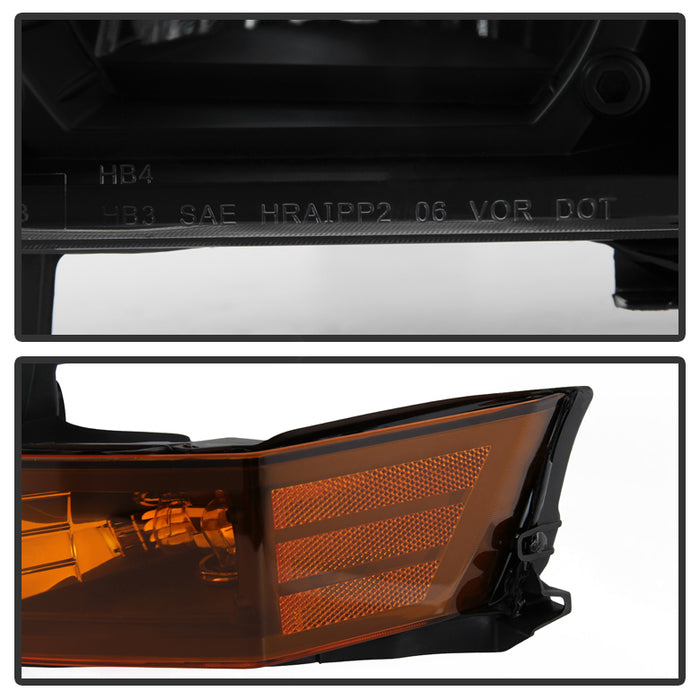 SPYDER Xtune Jeep Commander 06-10 Crystal Headlights Black HD-JH-JCOM06-AM-BK 9023231