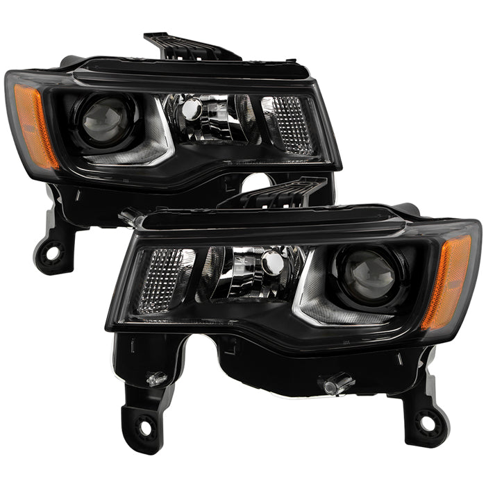 SPYDER xTune Jeep Grand Cherokee Halogen Headlight - OE Black (HD-JH-JGC17-OE-BK-SET) 9960154