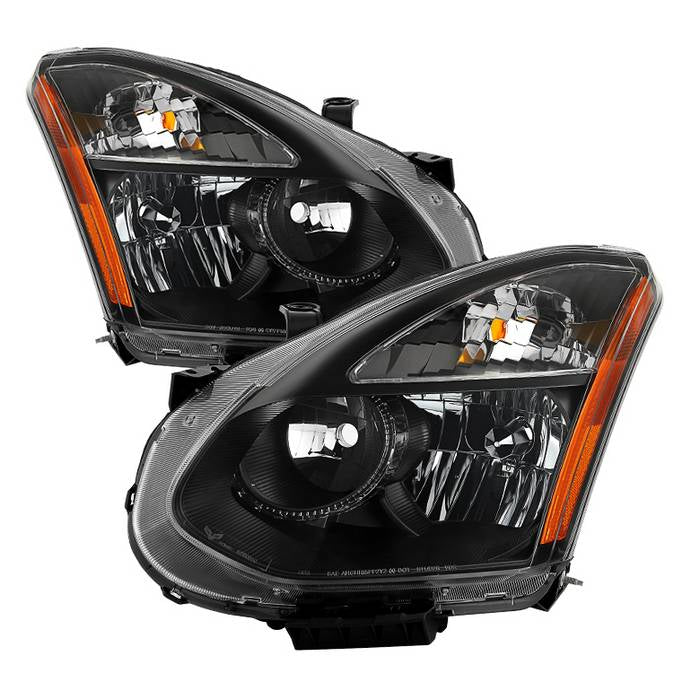 SPYDER xTune Nissan Rogue 08-14 Halogen Model Only OEM Style Headlights-Black HD-JH-NROG08-AM-BK 9035548