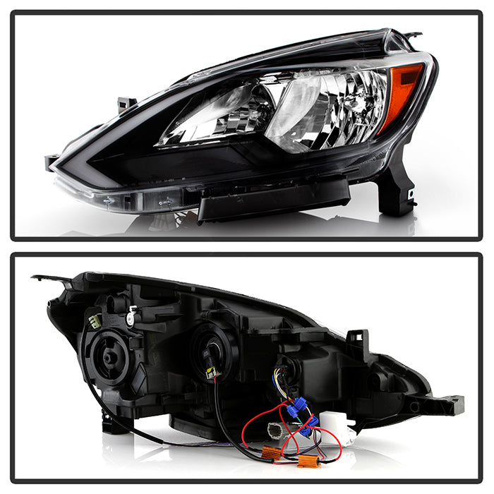 SPYDER xTune 16-19 Nissan Sentra LED Headlights - Black (HD-JH-NS16-LED-BK) 9950575