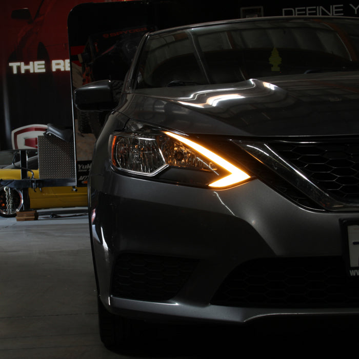 SPYDER xTune 16-19 Nissan Sentra LED Headlights - Black (HD-JH-NS16-LED-BK) 9950575