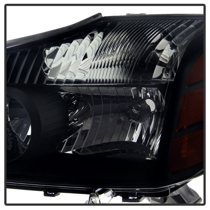 SPYDER Xtune Nissan Titan 04-14 (04-07 OE Style ) OEM Amber Head Lights Set Black Smoked HD-JH-NTI04-AM-BSM 9030383