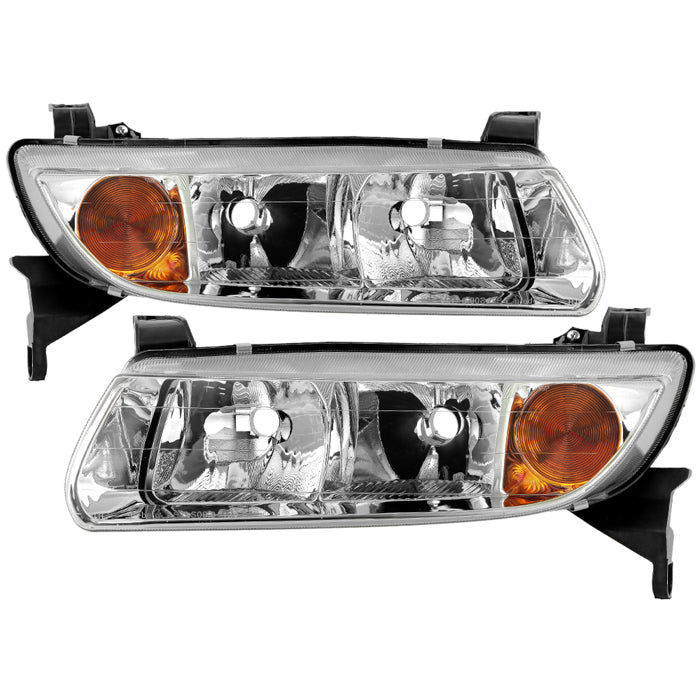 SPYDER 00-02  Saturn L Series OEM Style Headlights - Set - Chrome (HD-JH-SALS00-AM-C) 9054785