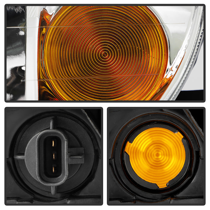 SPYDER 00-02  Saturn L Series OEM Style Headlights - Set - Chrome (HD-JH-SALS00-AM-C) 9054785