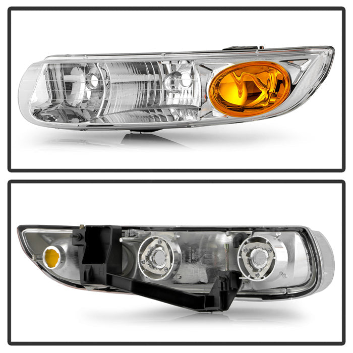 SPYDER 00-02 Saturn S Series Sedan OEM Style Headlights - Set - Chrome (HD-JH-SASS00-AM-C) 9054792