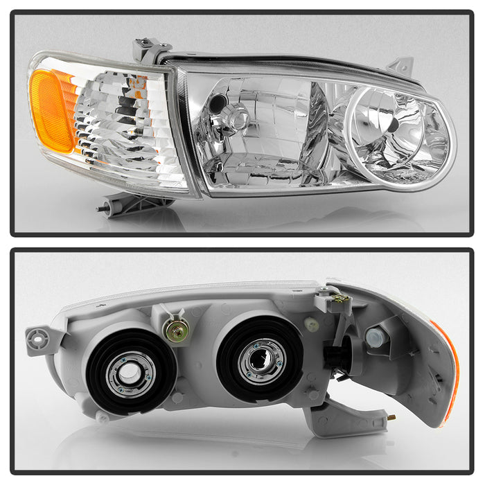 SPYDER xTune Toyota Corolla 01-02 OE Style Headlights w/Amber Corner Lights - Chrome HD-JH-TC01-AM-C 9937255