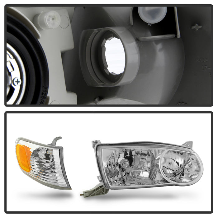 SPYDER xTune Toyota Corolla 01-02 OE Style Headlights w/Amber Corner Lights - Chrome HD-JH-TC01-AM-C 9937255