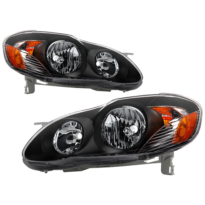 SPYDER Xtune Toyota Corolla 03-06 Crystal Headlights Black HD-JH-TC03-AM-BK 5073754