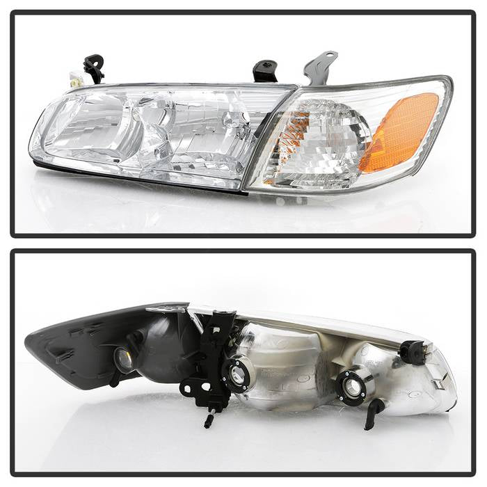 SPYDER xTune 00-01 Toyota Camry 4pc OEM Style Headlights w/Corner Lights - Chrome (HD-JH-TCAM00-SET-C) 9042812
