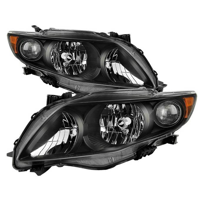 SPYDER xTune Toyota Corolla 2009-2010 OEM Style Headlights - Black HD-JH-TCO09-AM-BK 9035906