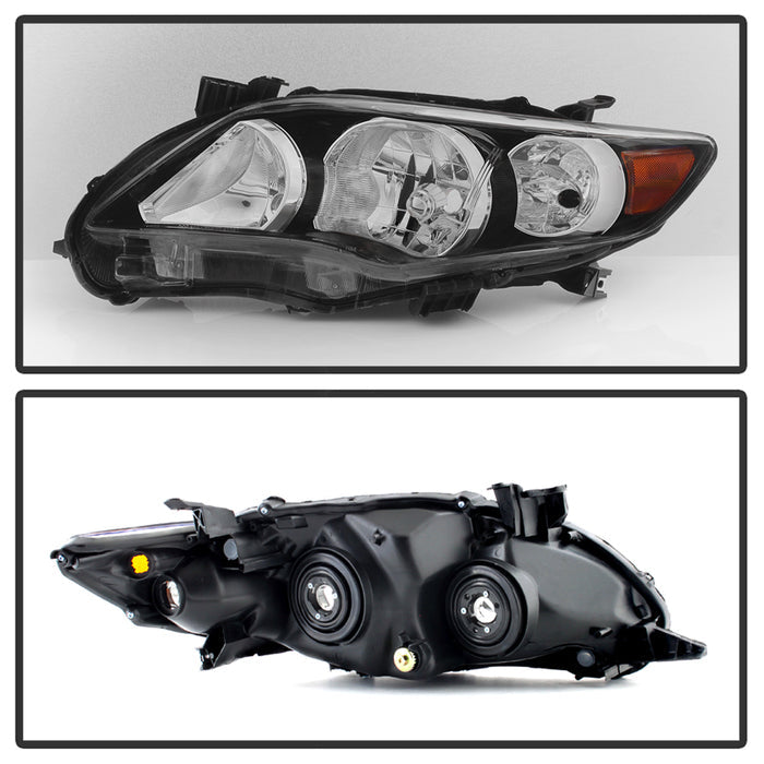 SPYDER xTune Toyota Corolla 11-13 S XRS Driver Side Headlights - OEM Left - Black HD-JH-TCO11-OE-BK-L 9937507
