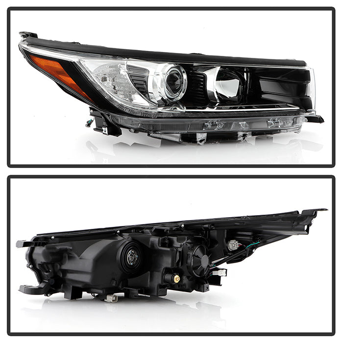 xTune Toyota Highlander 17-19 w/LED DRL Halogen Headlight - OE Black Right HD-JH-THIGH17SE-OE-BK-R 9949487