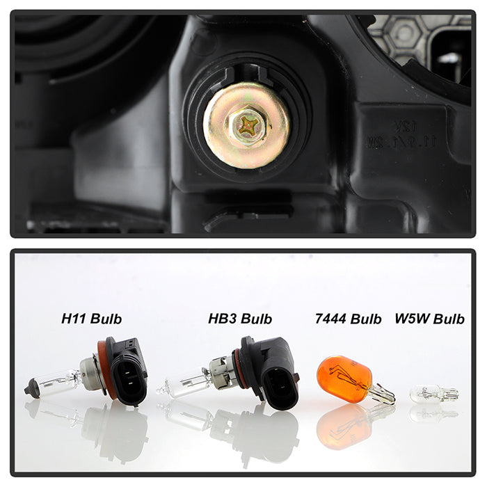 xTune Toyota Highlander 17-19 w/LED DRL Halogen Headlight - OE Black Right HD-JH-THIGH17SE-OE-BK-R 9949487