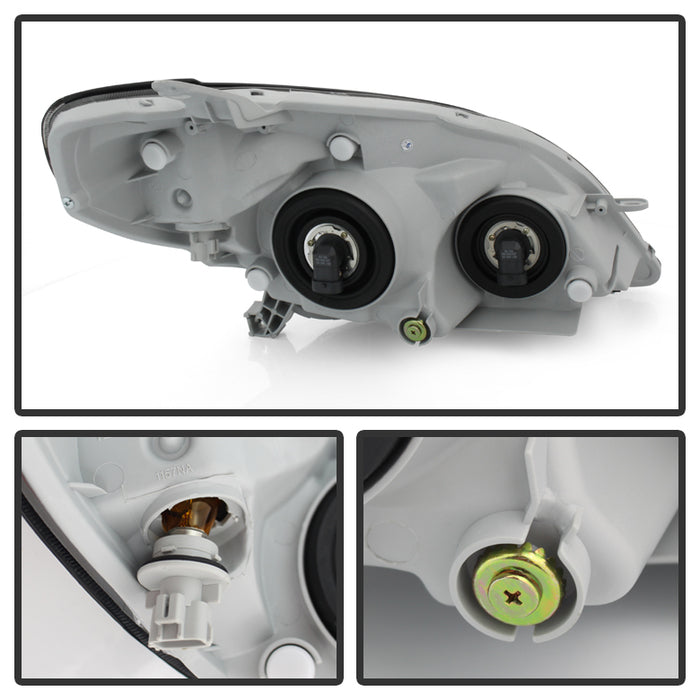 SPYDER Xtune Toyota Matrix 03-08 Crystal Headlights Chrome HD-JH-TM03-AM-C 9023729