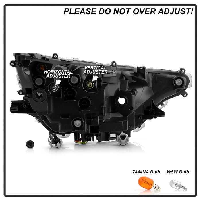 SPYDER 22-24 Toyota RAV4 LED High Low Beam w/Halogen Bulb Headlight- Left(HD-JH-TRAV422-LED-OE-L) 9959479